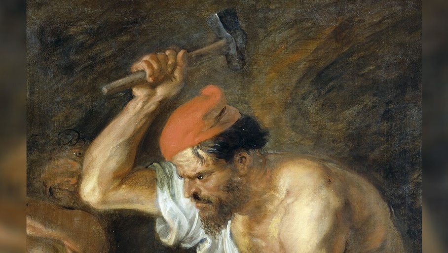 Hephaestus in ‘Vulcan forging the Thunderbolts of Jupiter’ (1636-1638) by Peter Paul Rubens.