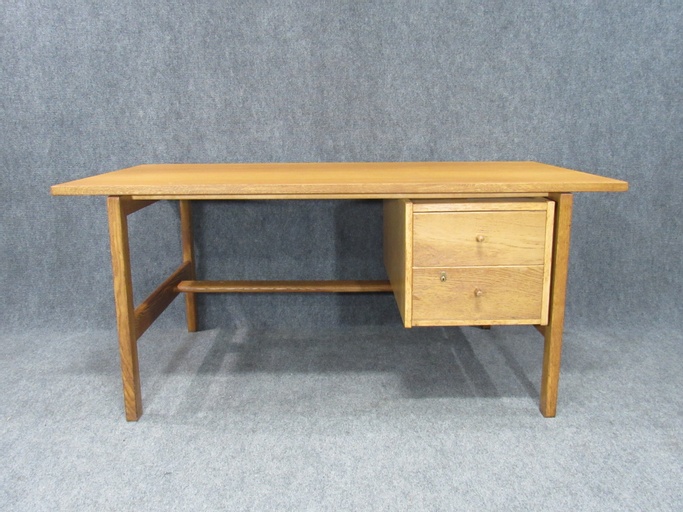 Midcentury Danish Modern Model 156 Oak Desk by Hans Wegner for GETAMA