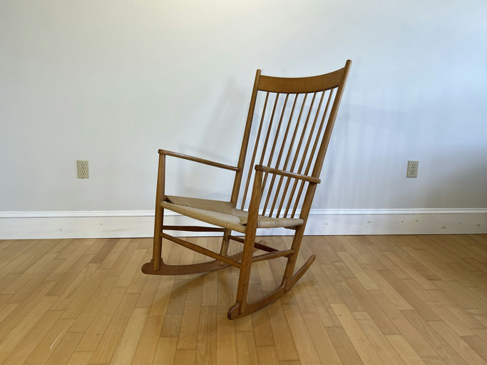 Danish Mid-Century Modern Rocker Model J16 by Hans Wegner in Beech, 1944