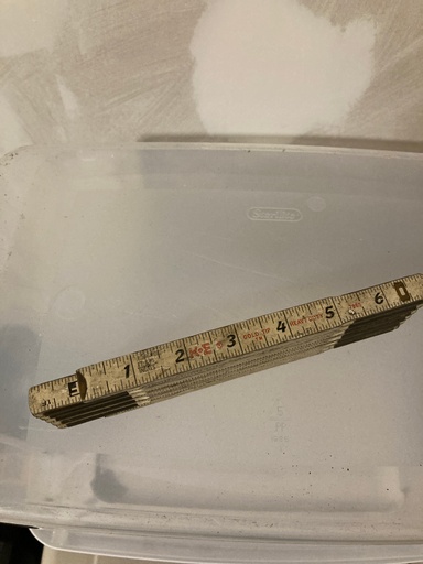 Folding measuring stick - ruler wooden