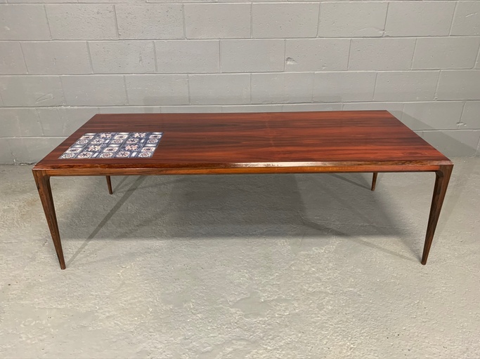 Johannes Andersen for Silkeborg 1960s a Danish Design Rosewood Coffee and Tile Table