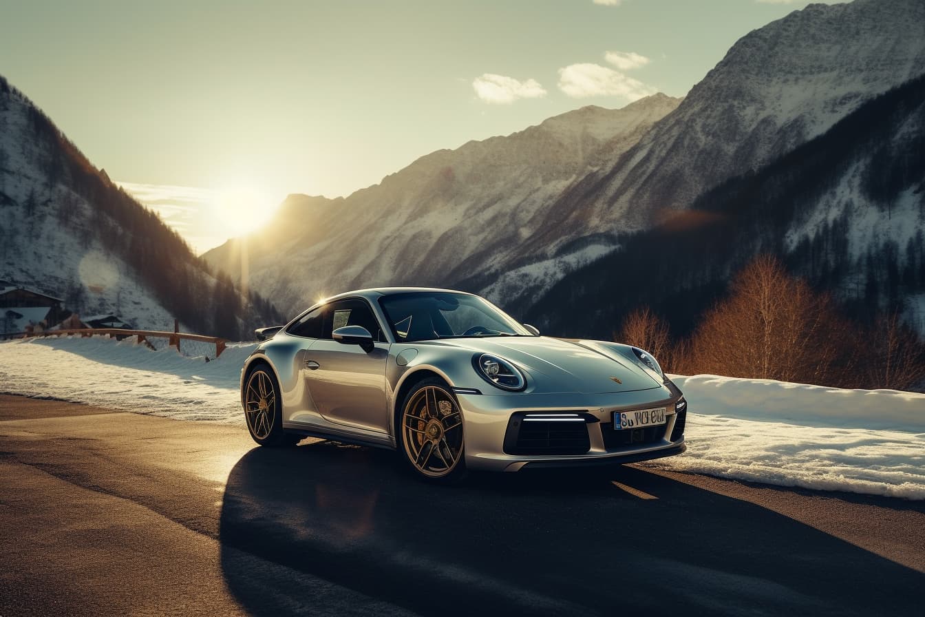 Porsche 911 in the Alps