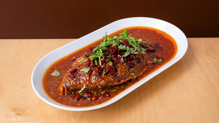 Braised Whole Fish in Chili Sauce 