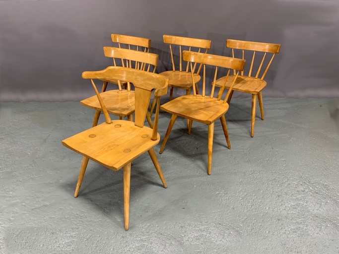 Set of Six Maple Dining Chairs by Paul McCobb for Planner Group Collection, Winchendon Furniture Co.