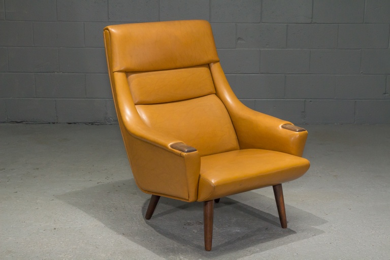 Danish Modern High Back Lounge Chair