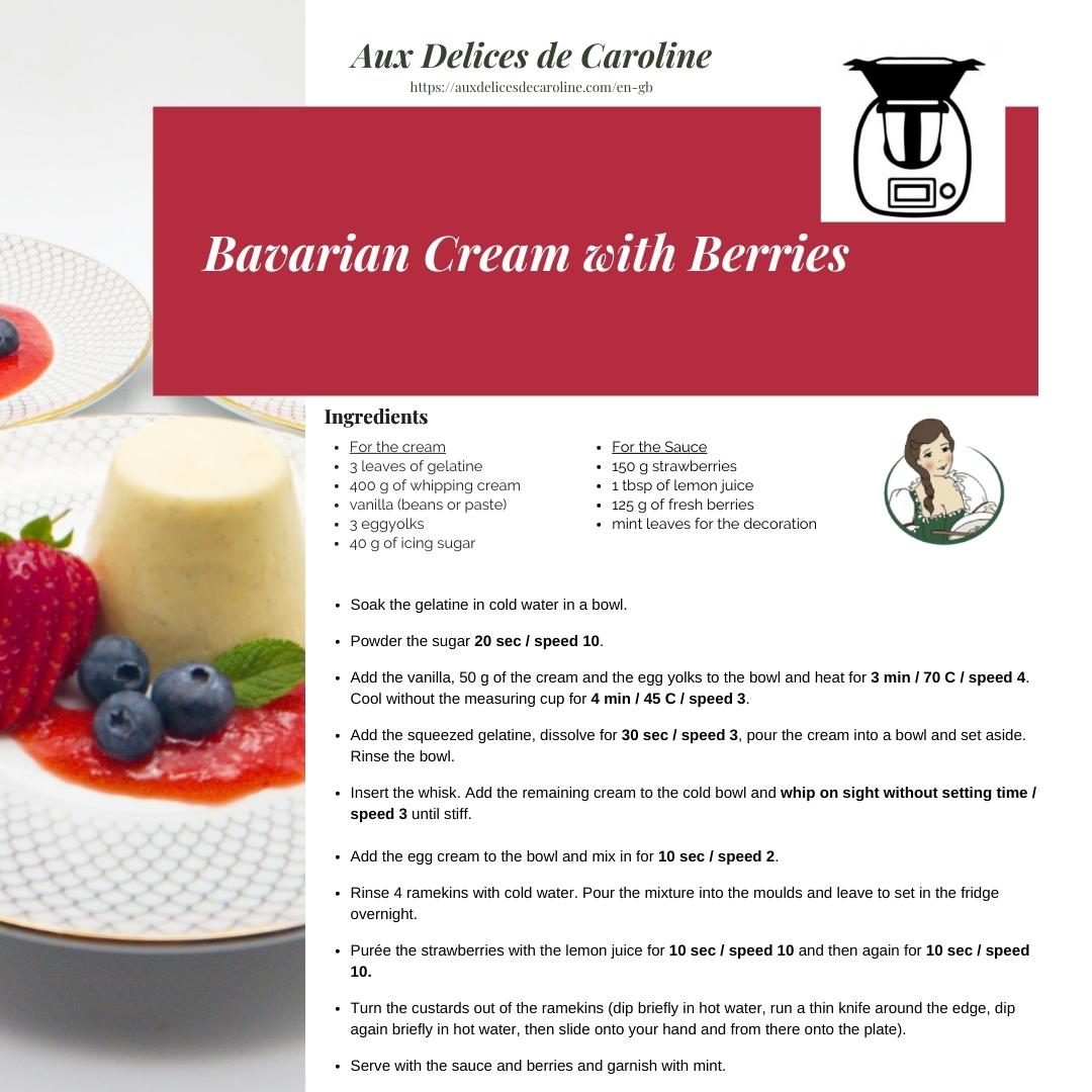 Bavarian Cream with Berries (traditional & Thermomix version)