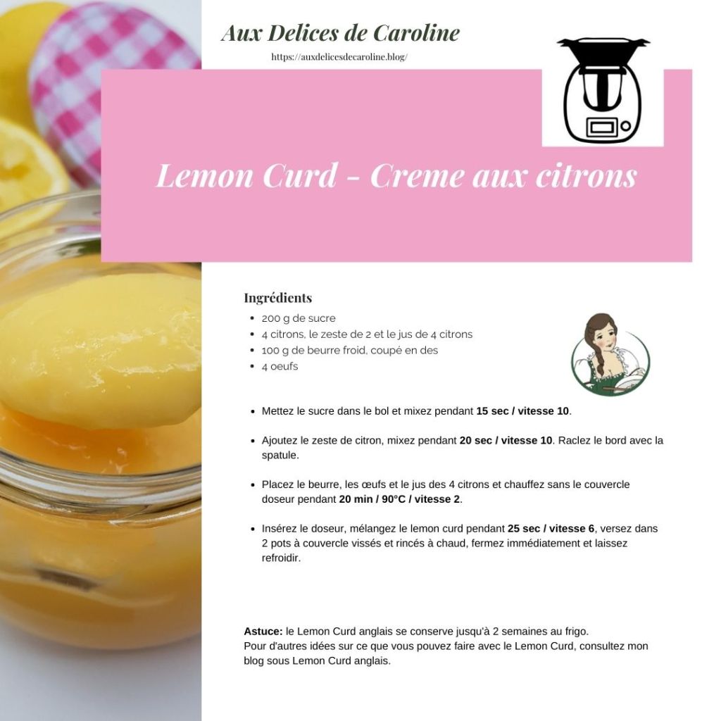 Lemon Curd anglais (traditionelle et Thermomix)