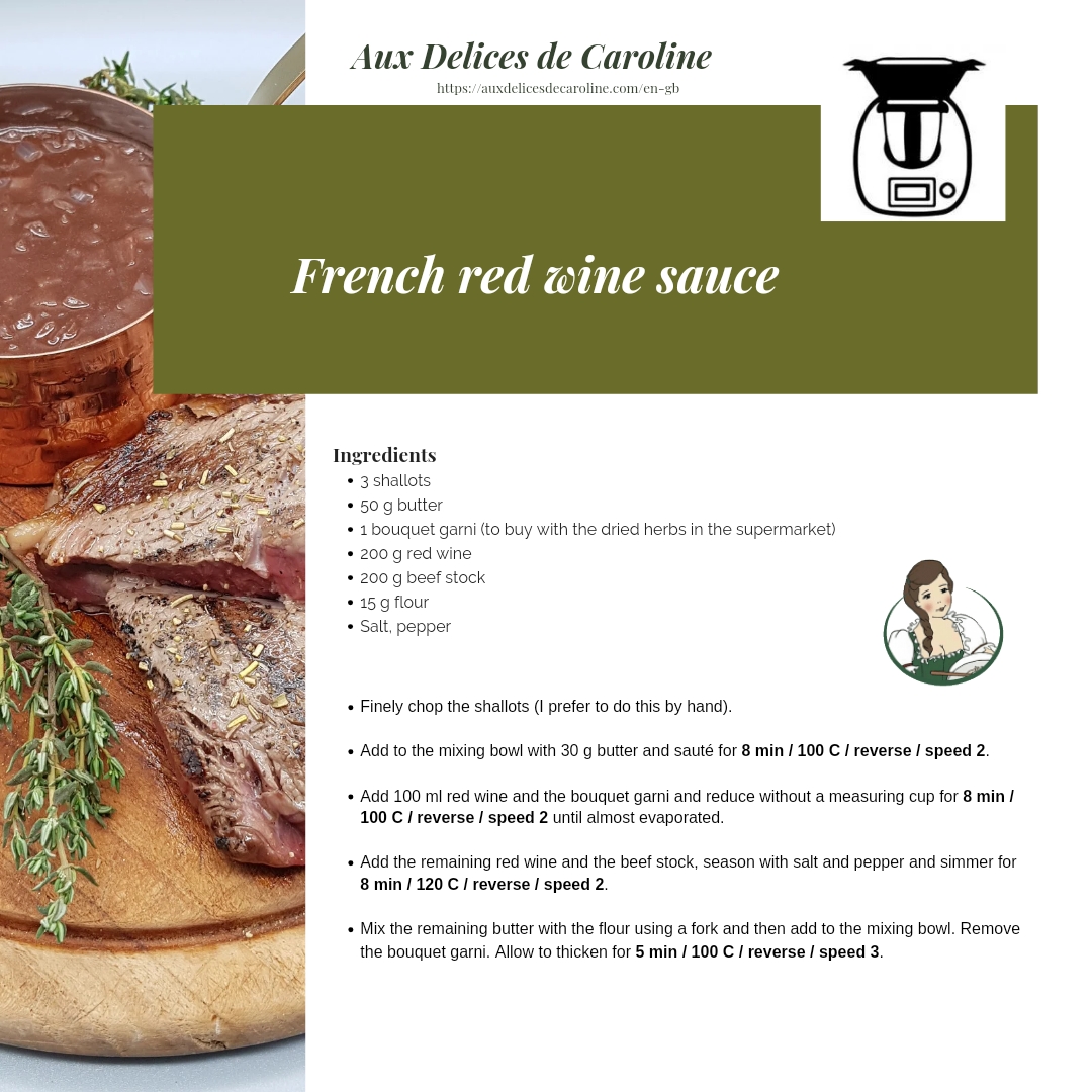 Sauce Bordelaise - French Red Wine Sauce (traditional & Thermomix)