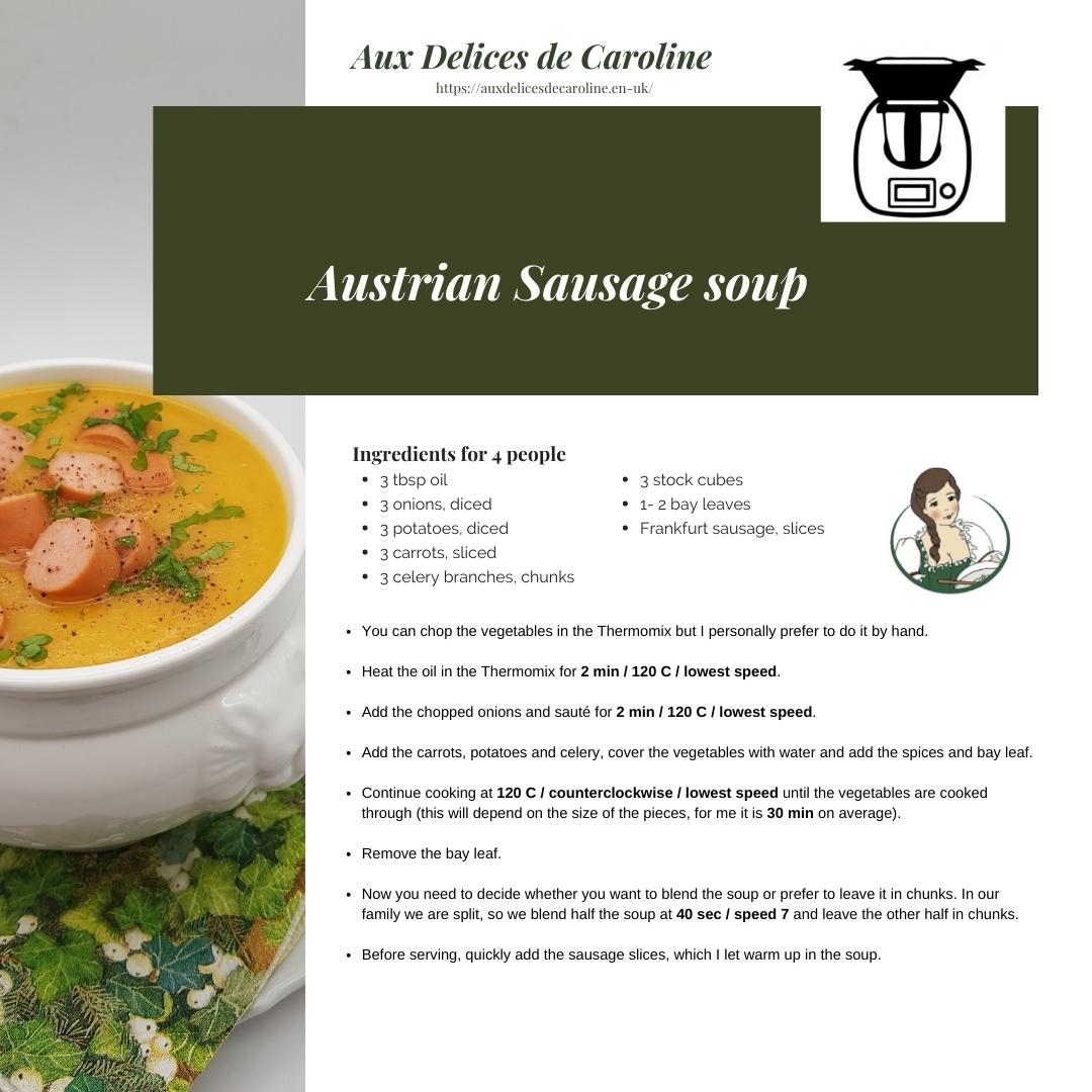 Austrian sausage soup (Traditional & Thermomix)