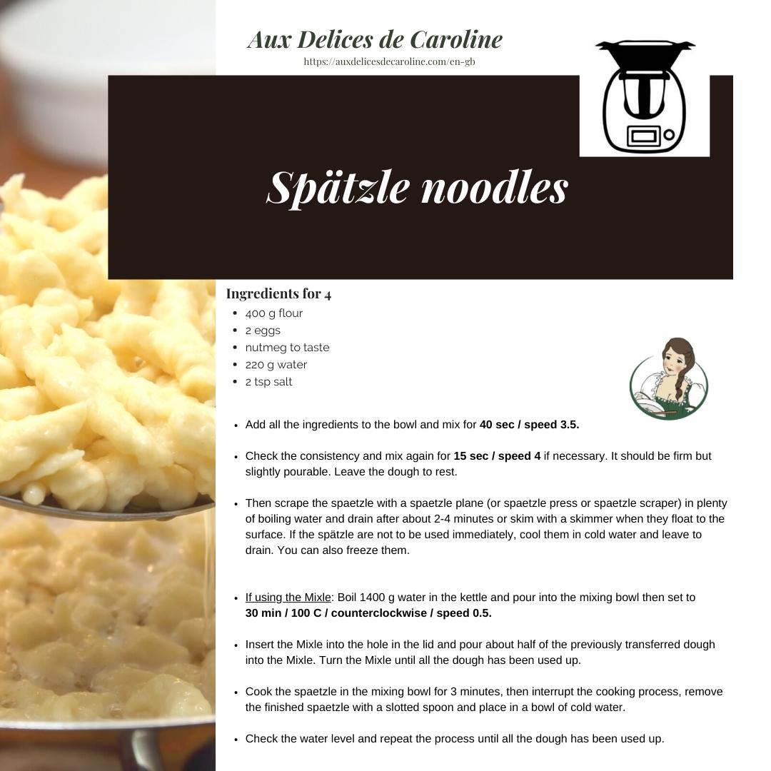 Spaetzle noodles (traditional & Thermomix)