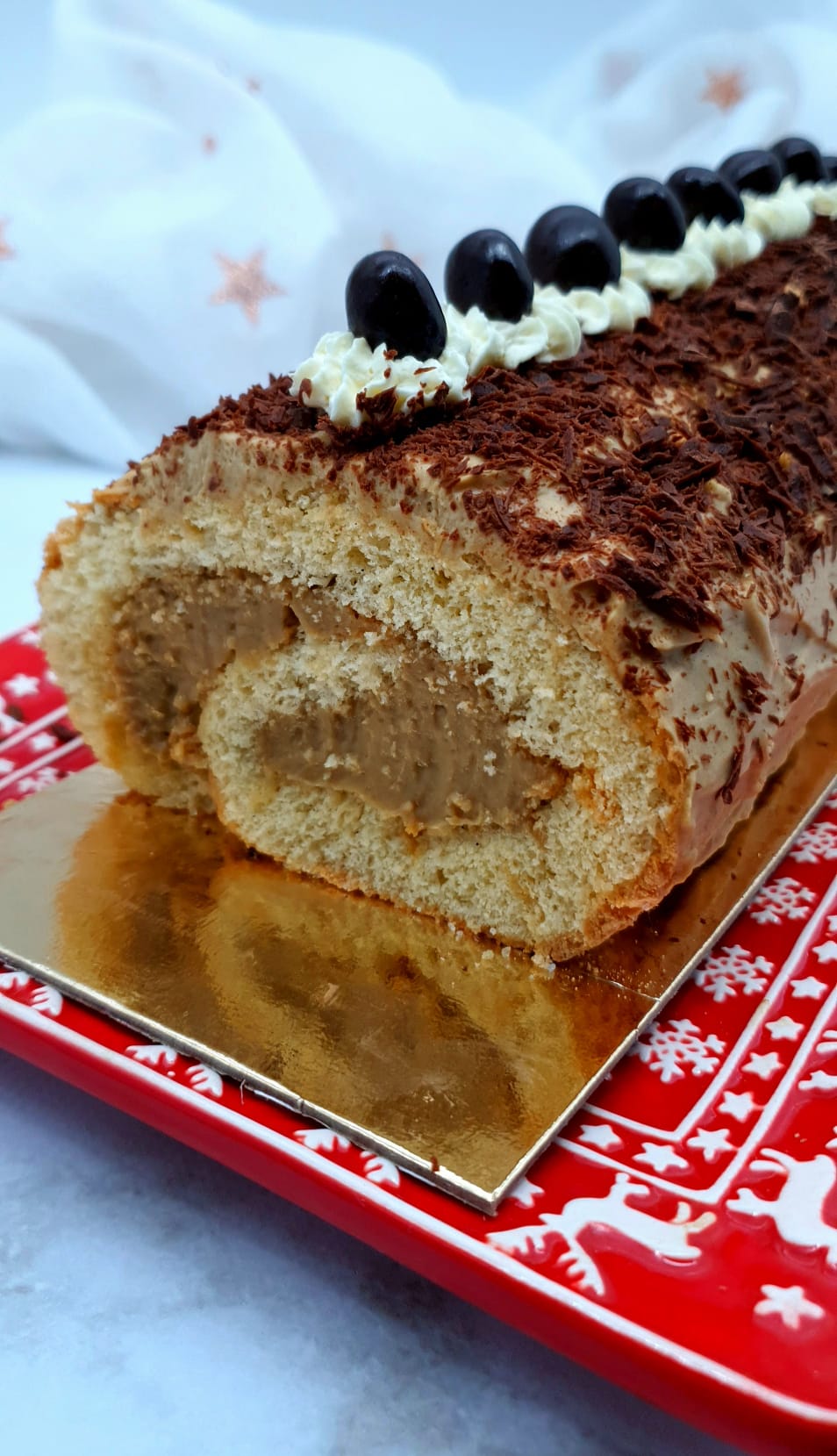 Bûche de Noël au café