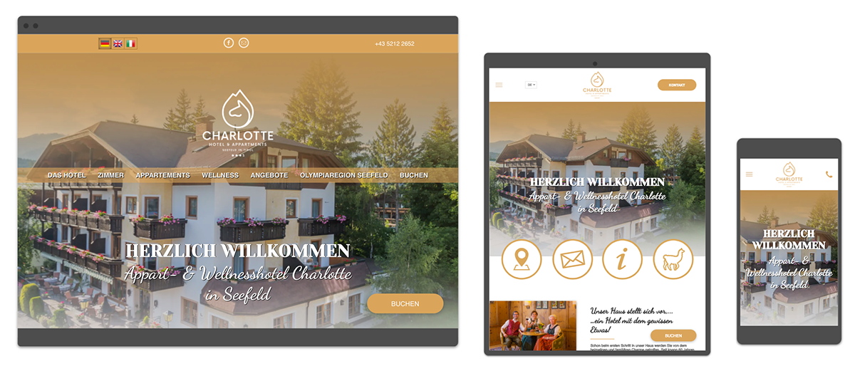 Website Referenz Hotel Charlotte