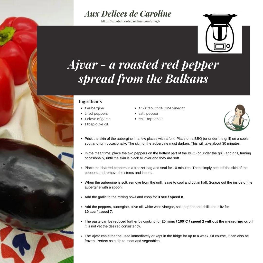 Ajvar - a roasted red pepper spread from the Balkans (traditional & Thermomix)