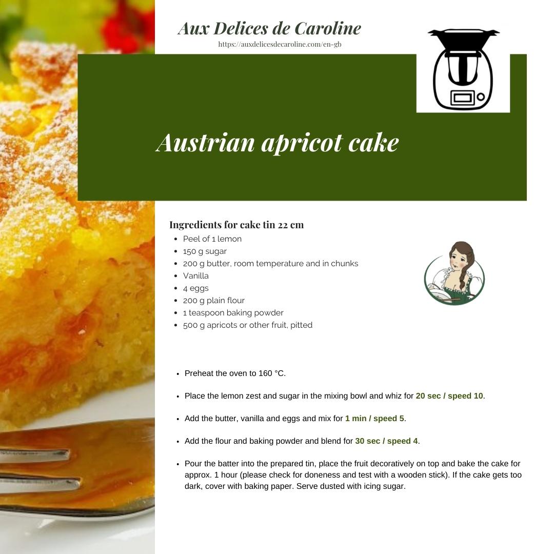 Austrian apricot cake (traditional & Thermomix)