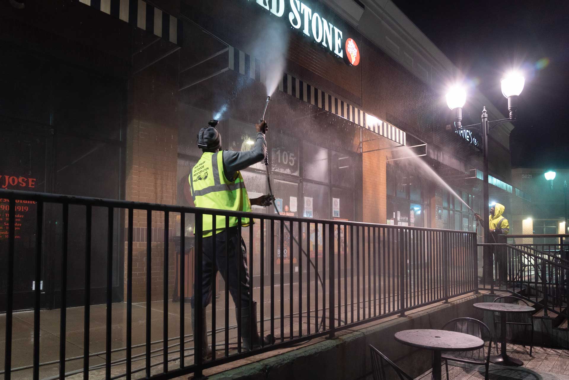 Building Facade & Storefront Pressure Washing