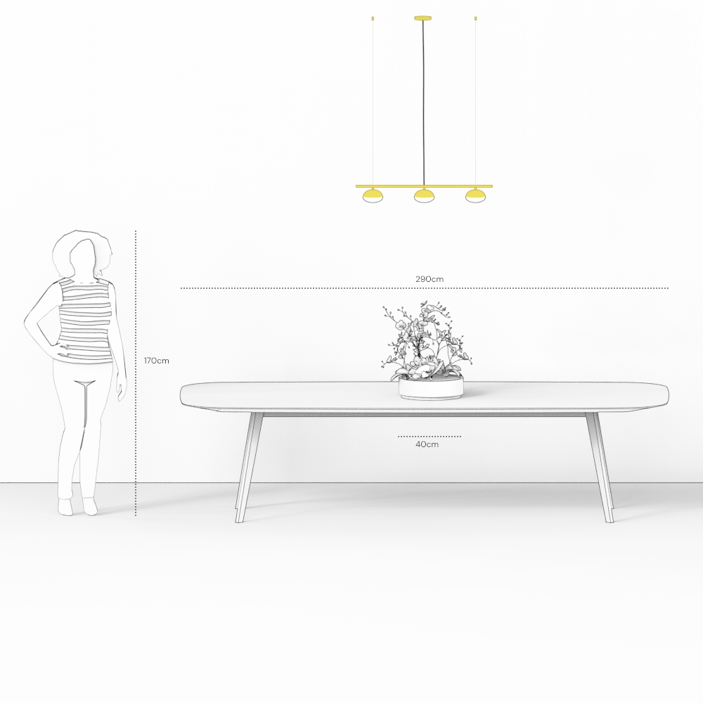 Pendente AVELÃ 3 – iluminação de teto