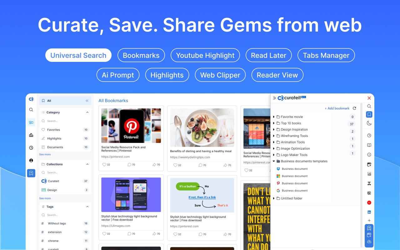 CurateIt preview