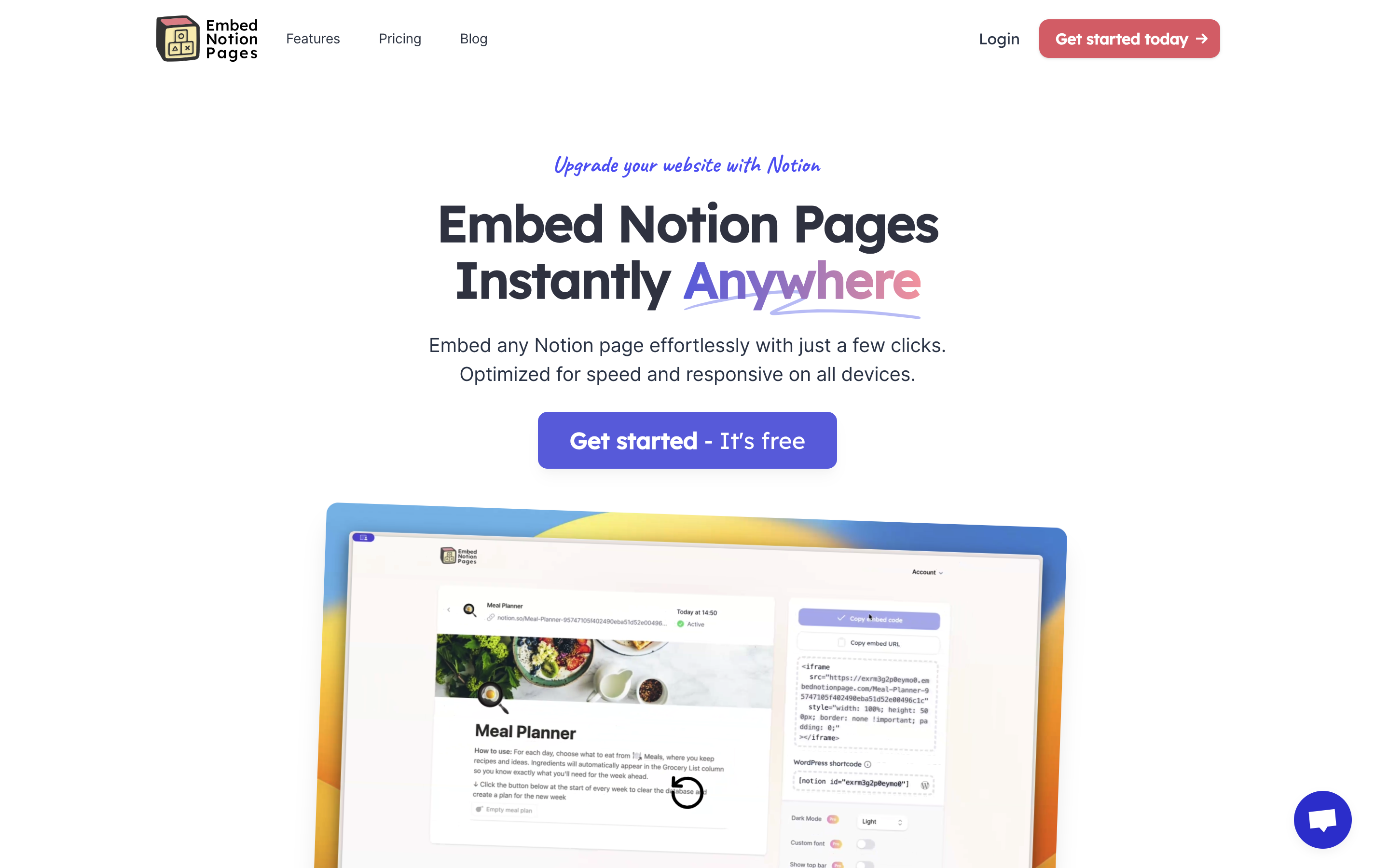 Embed Notion Pages preview