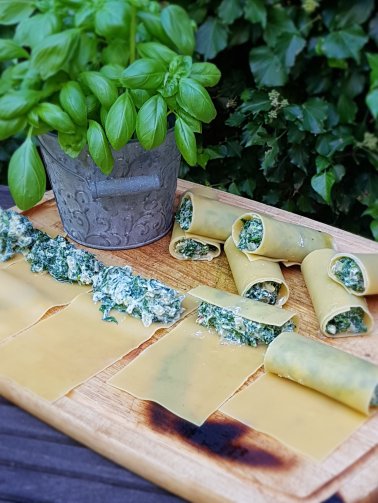 Spinach-Ricotta Cannelloni (traditional & Thermomix)