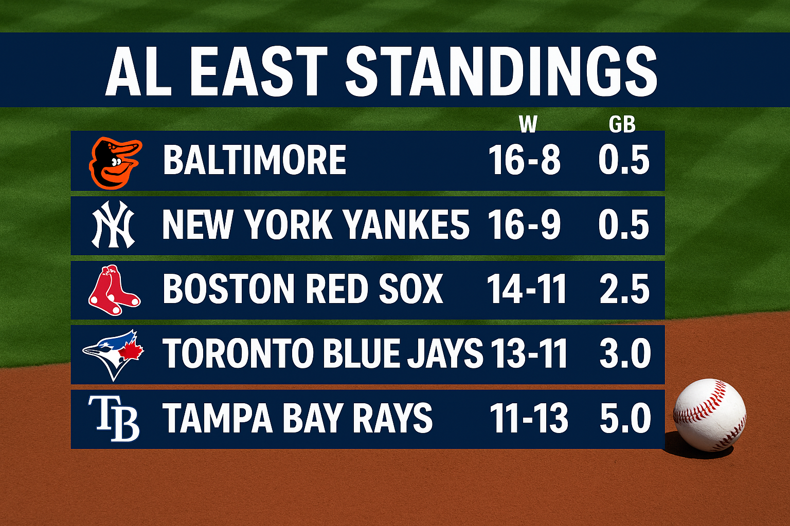 al east standings