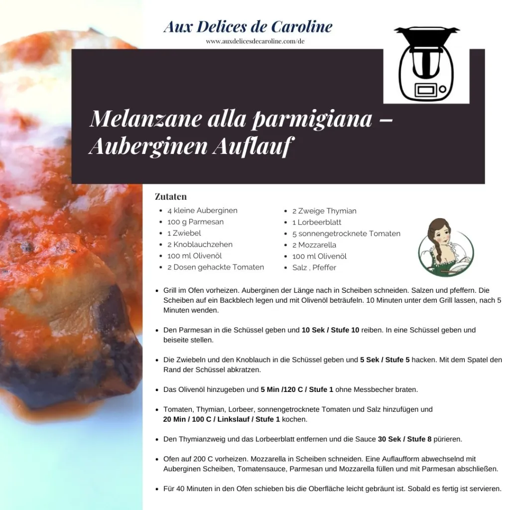 Melanzane alla parmigiana - Auberginen Auflauf (traditionel & Thermomix)