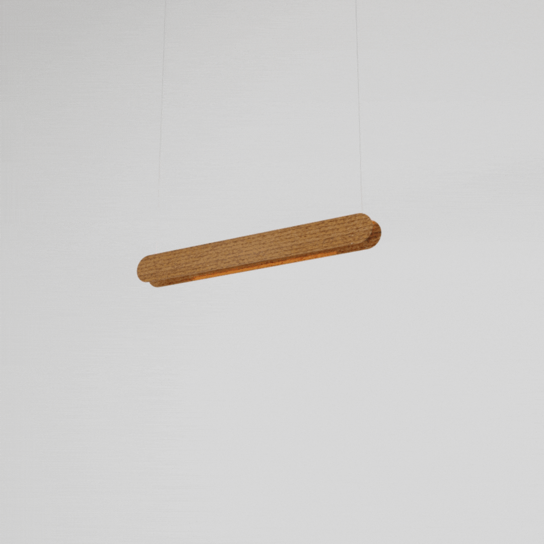 Pendente BARRA 70cm  - Madeira – iluminação de teto
