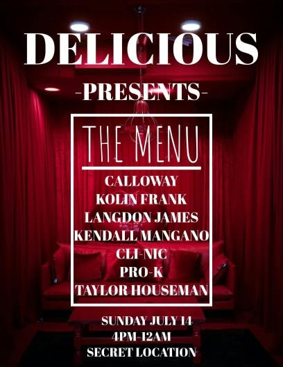 Delicious // The Menu flyer