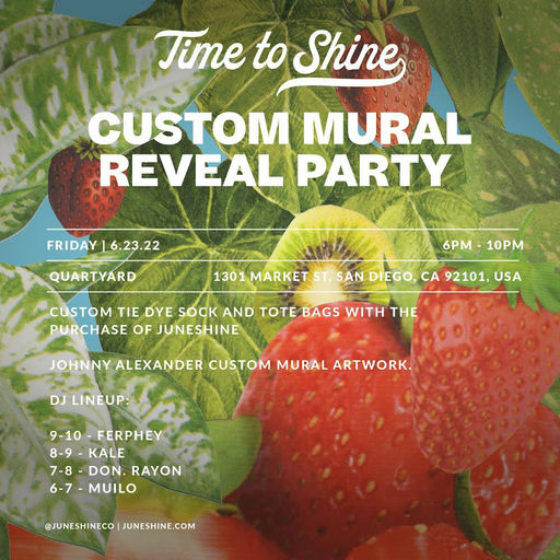 Time to Shine // Custom Mural Reveal Party  flyer