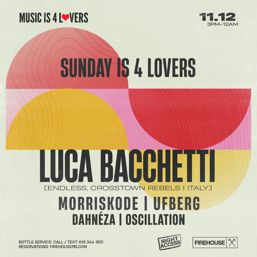 Sunday is 4 Lovers w/ Morriskode flyer