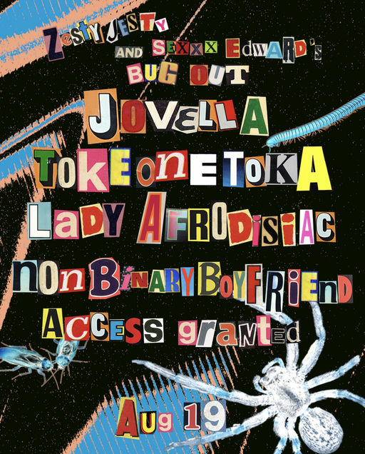 Zesty Jesty and Sexx Edward's Bug Out  flyer