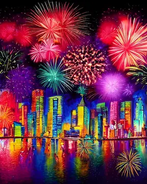 Neon Fireworks - 5/7/2025 8:00 PM