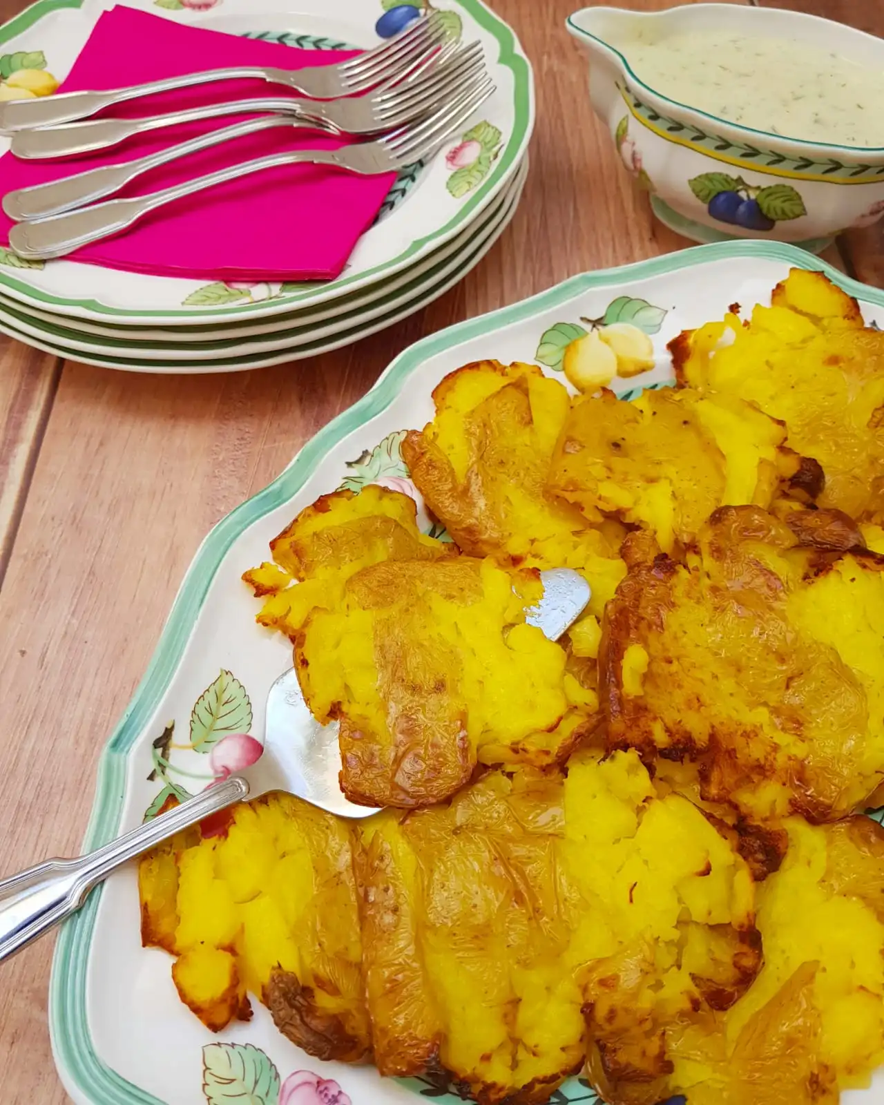 Crunchy Run Over Potatoes