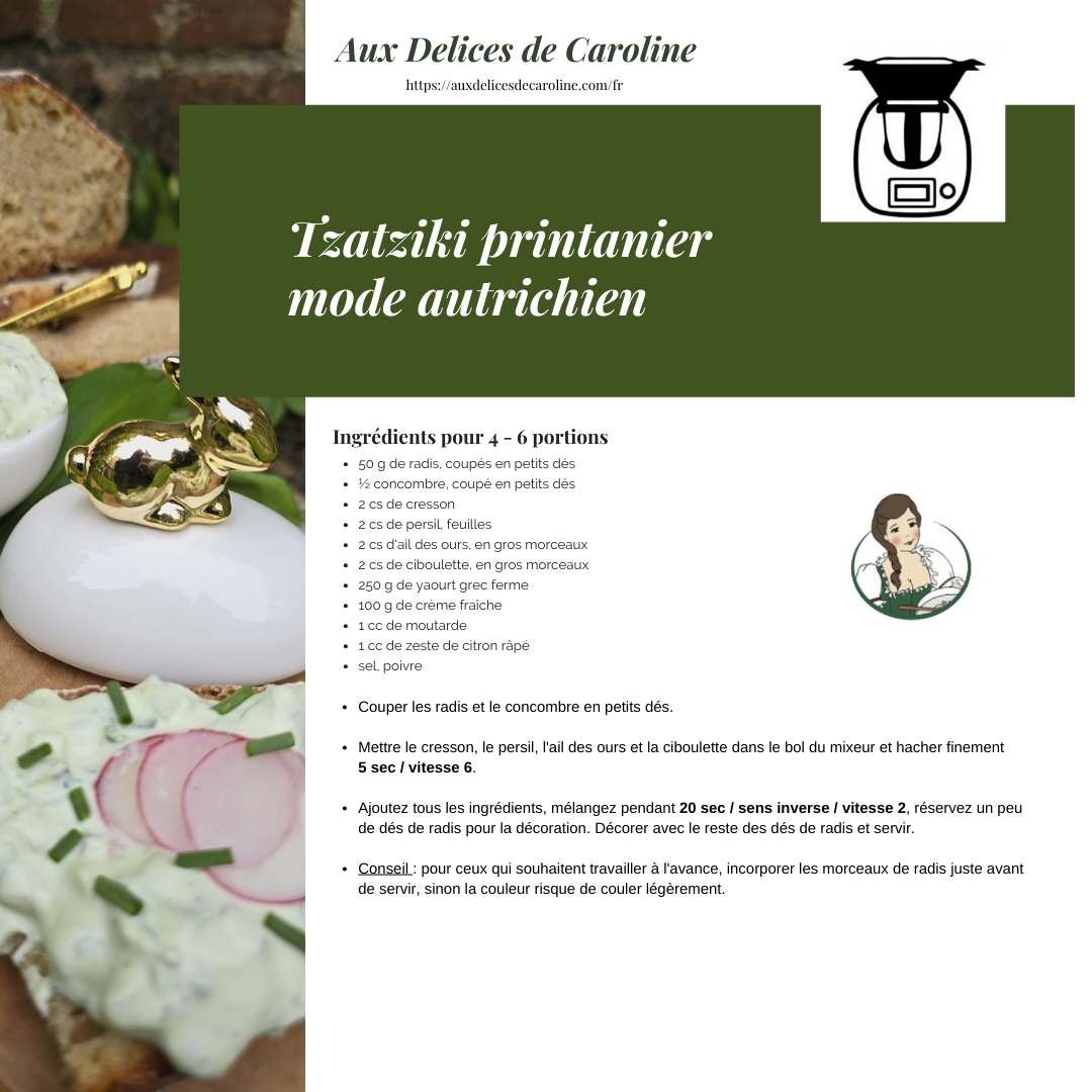 Tzatziki printanier mode autrichien (traditionnelle & Thermomix)