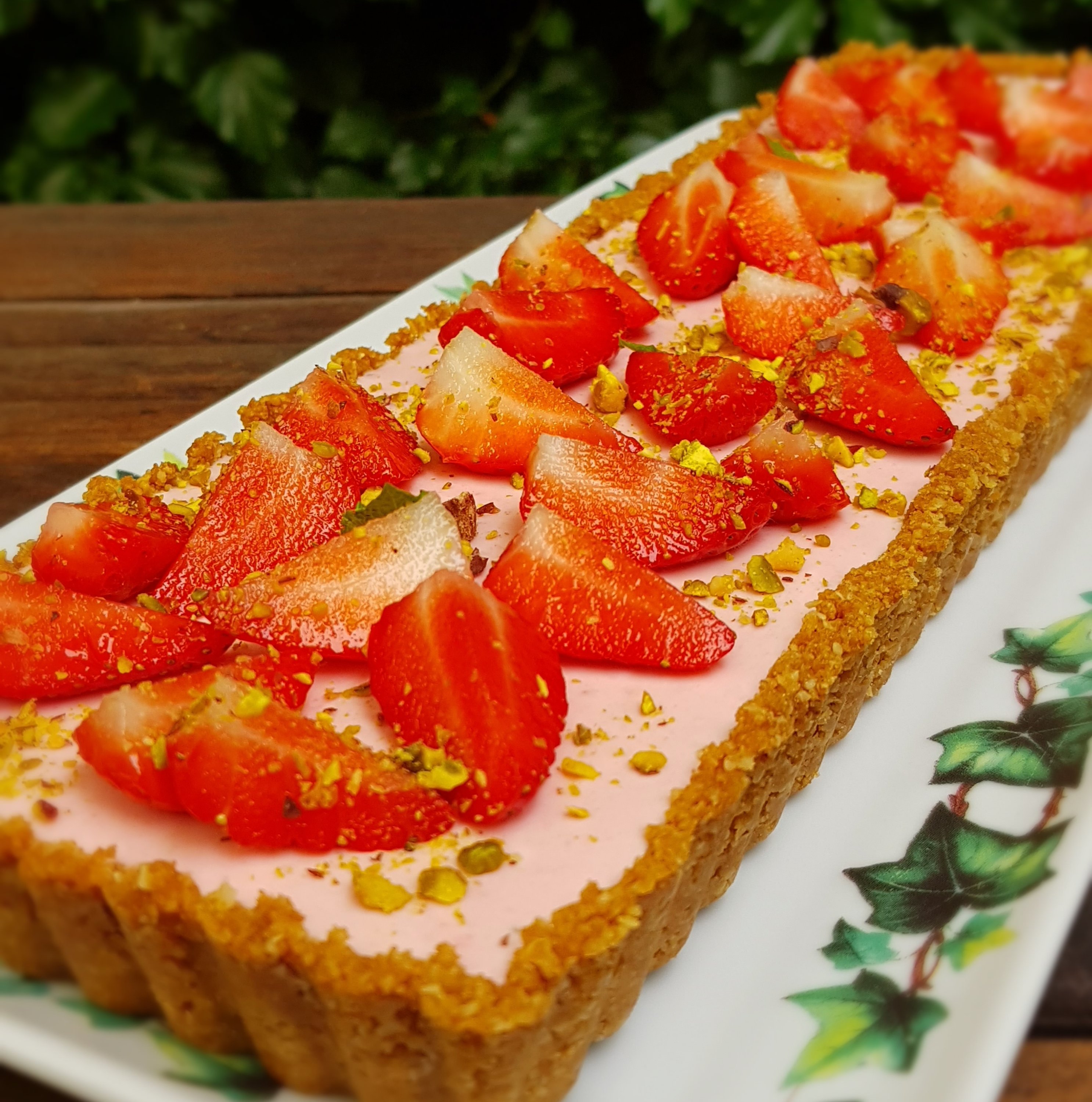 No bake Strawberry Tarte (traditional & Thermomix mode)
