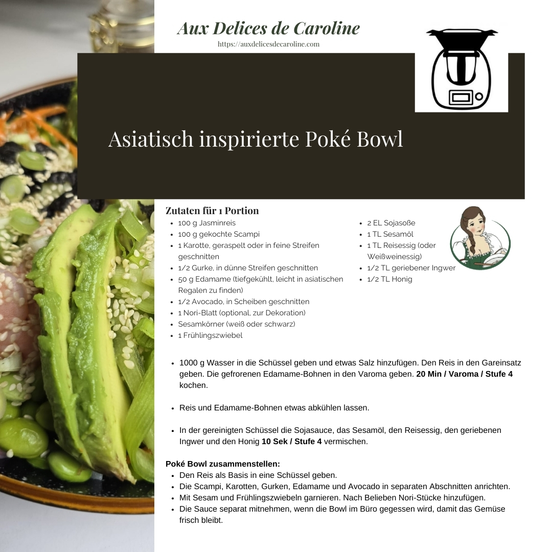 Asiatisch inspirierte Poké Bowl (traditionell & Thermomix)=