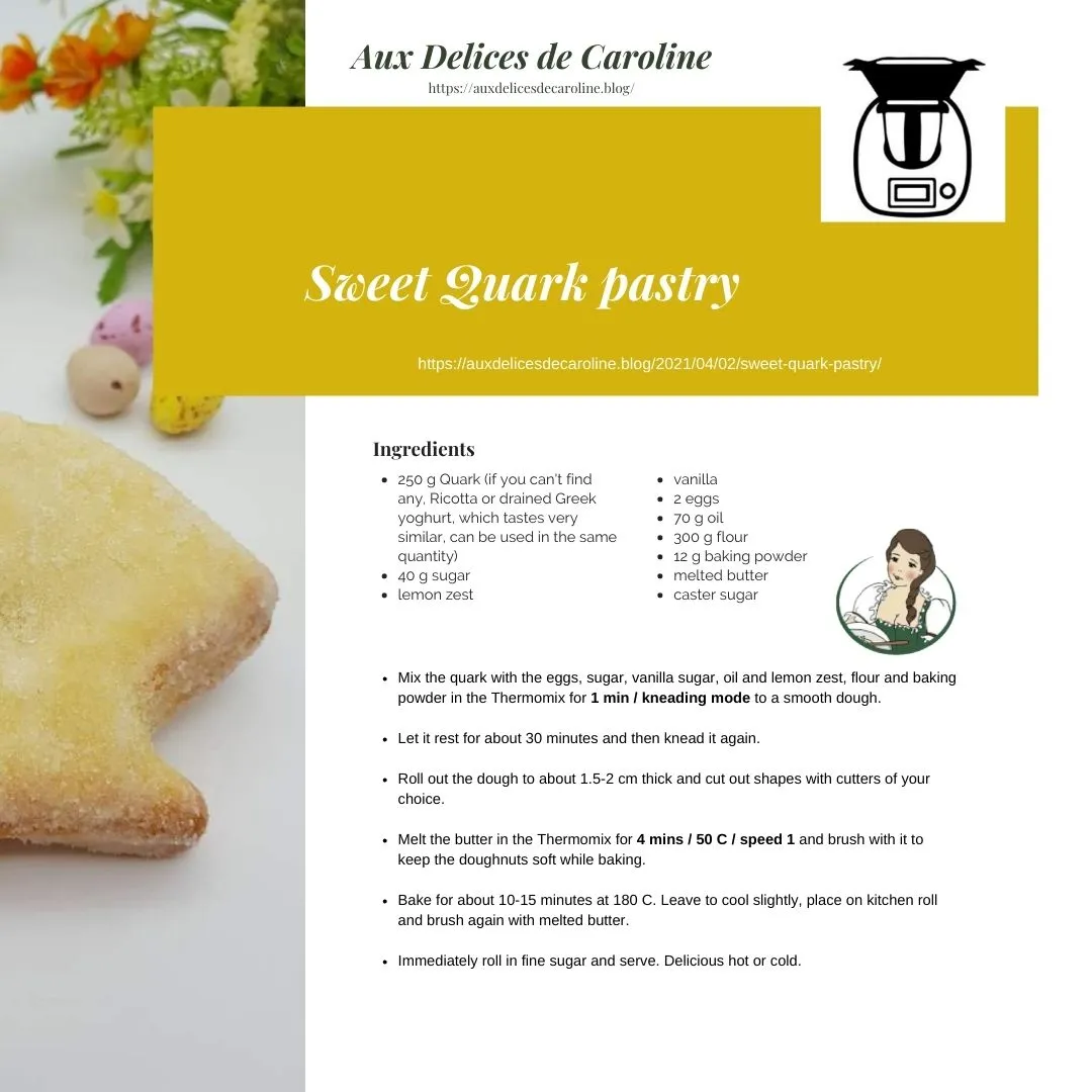 Sweet Quark pastry (traditional & Thermomix)