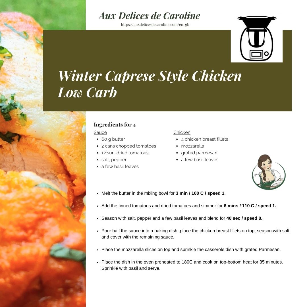 Winter Caprese Style Chicken Low Carb (Traditional & Thermomix)