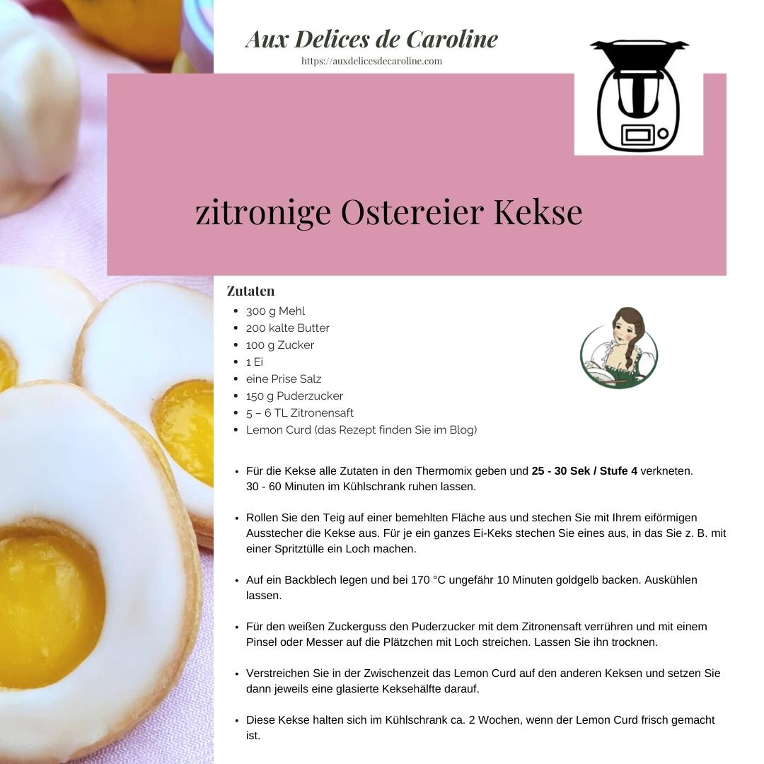Zitronige Ostereier-Kekse (traditionnel & Thermomix)