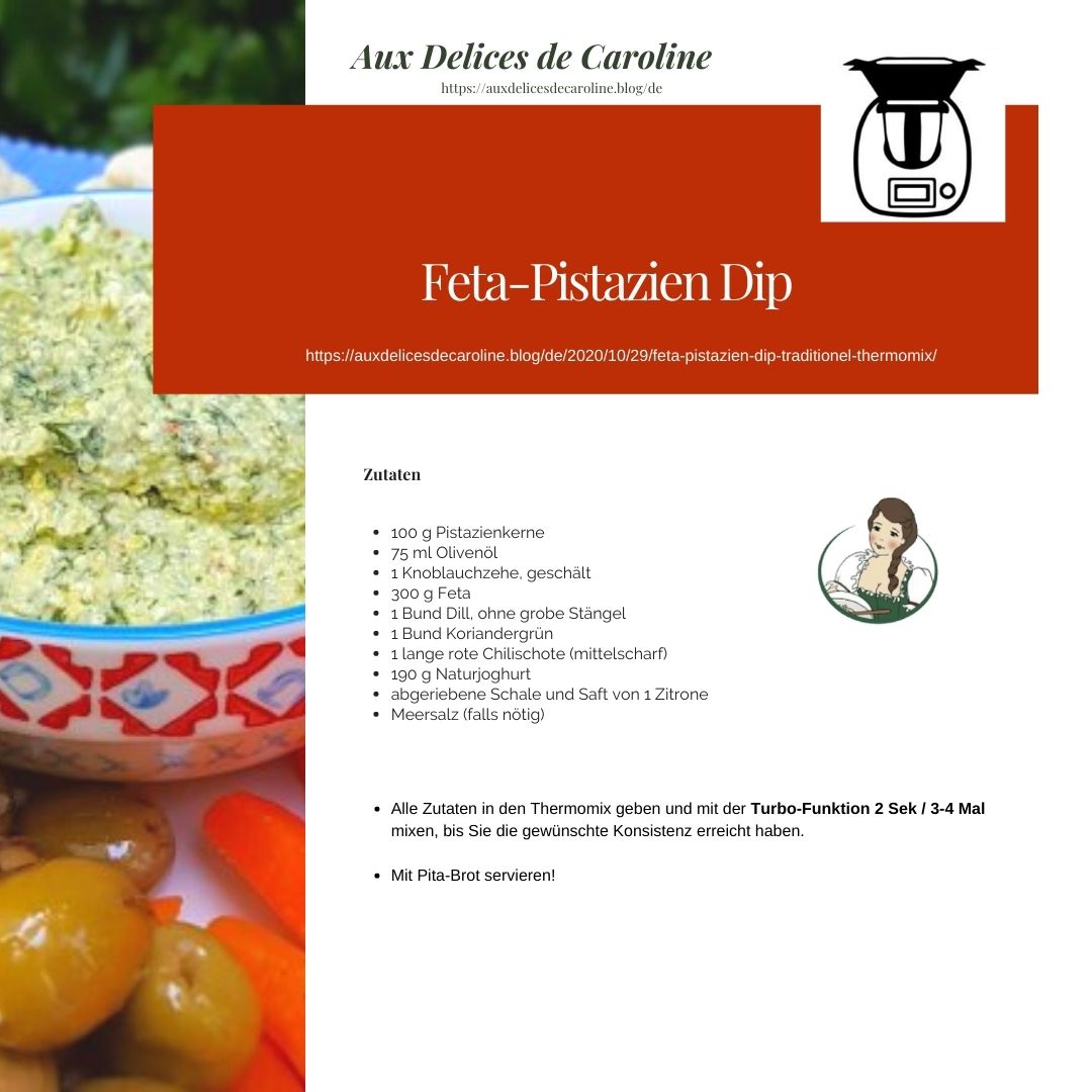 Feta-Pistazien Dip (Traditionel & Thermomix)