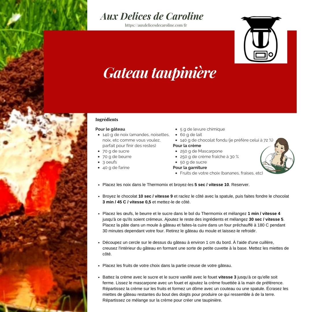 Gâteau taupinière & cupcakes (traditionelle + Thermomix)