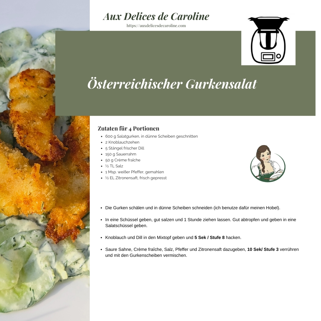 Österreichischer Gurkensalat (traditionel & Thermomix)