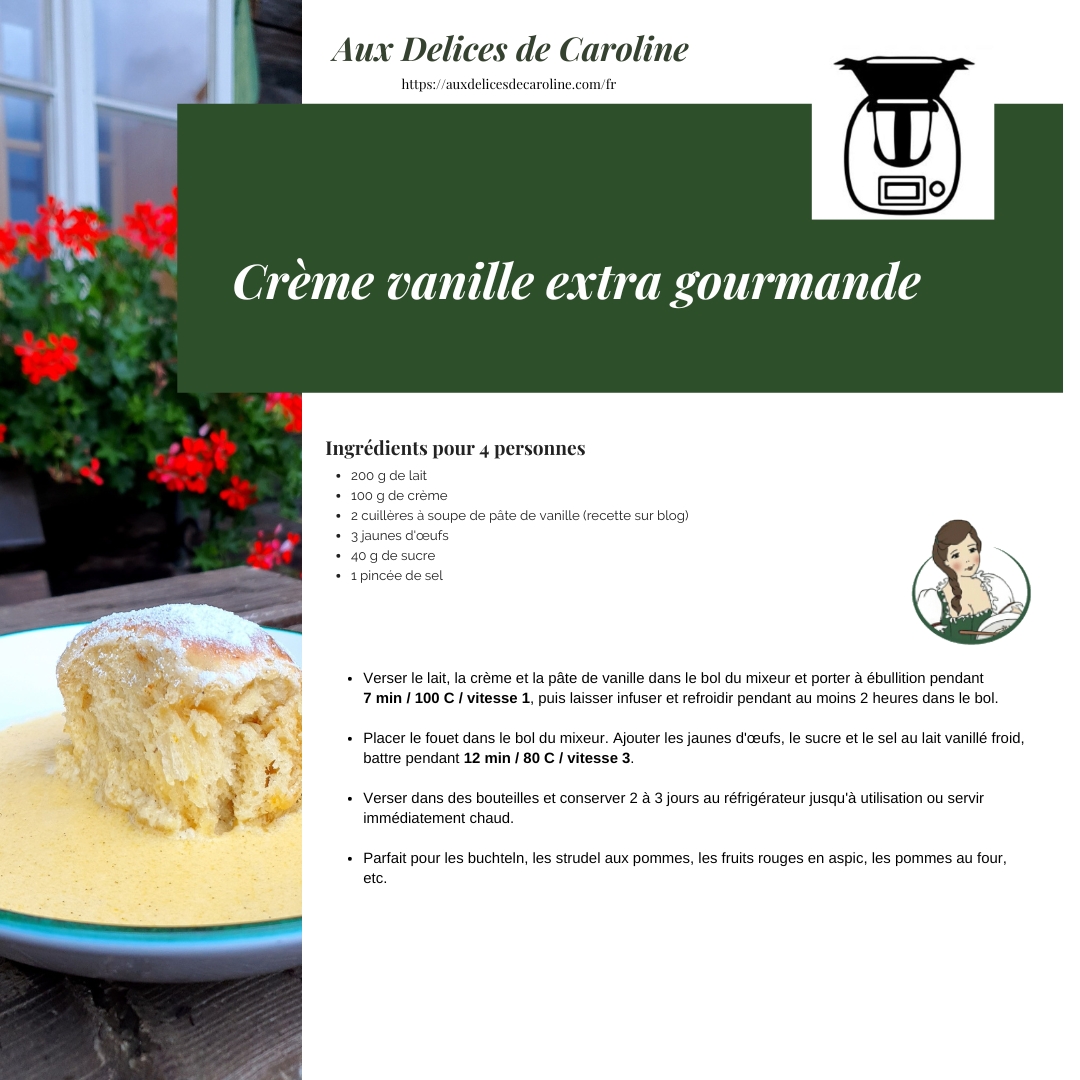 Sauce vanille extra gourmande (traditionnelle & Thermomix)