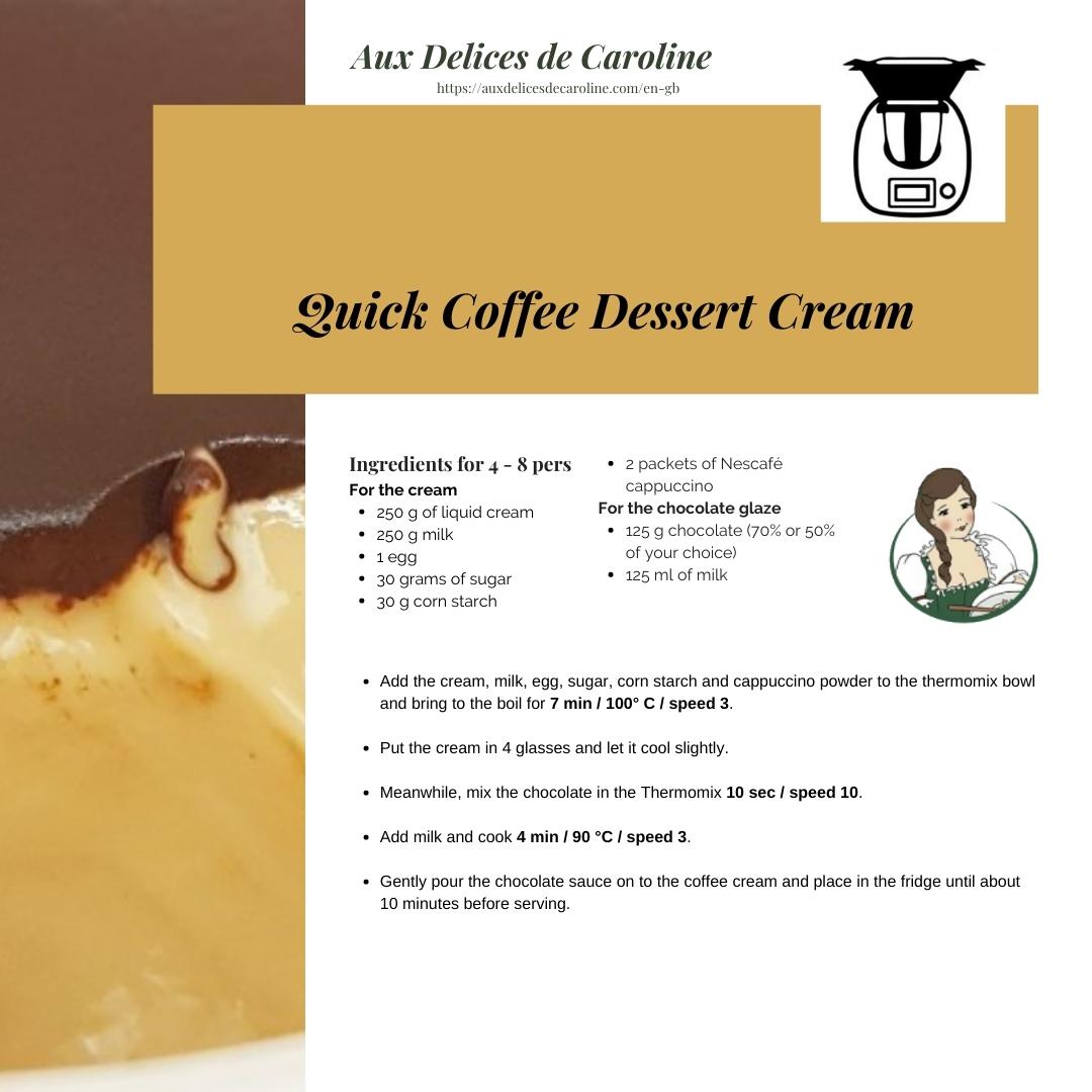 Quick coffee dessert cream (Traditional & Thermomix)