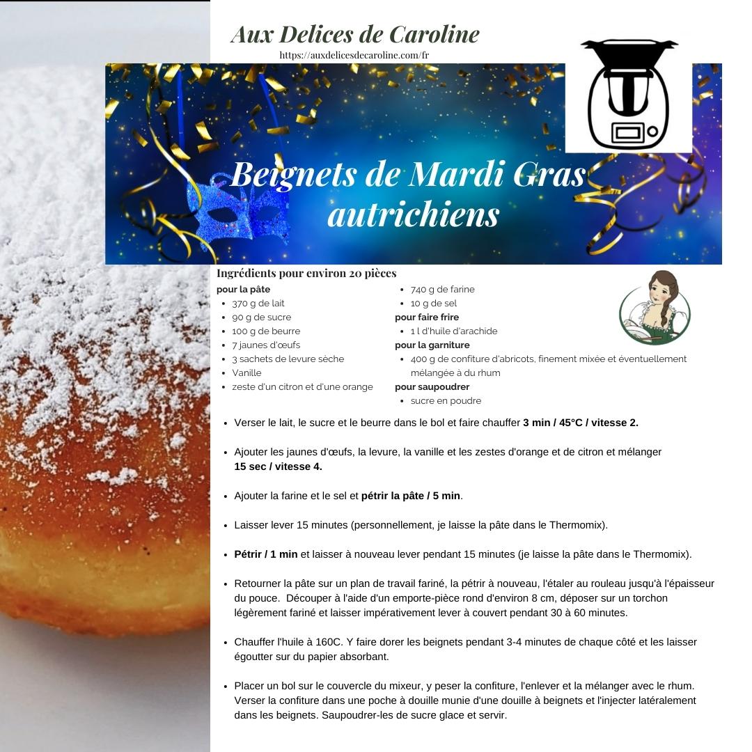 Beignets de Mardi gras autrichiens (traditionnelle & Thermomix)