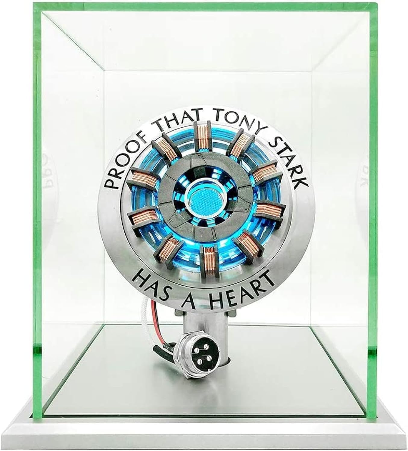 Reactor ARC Iron Man 1:1 – Réplica con luz LED USB en caja de exhibición