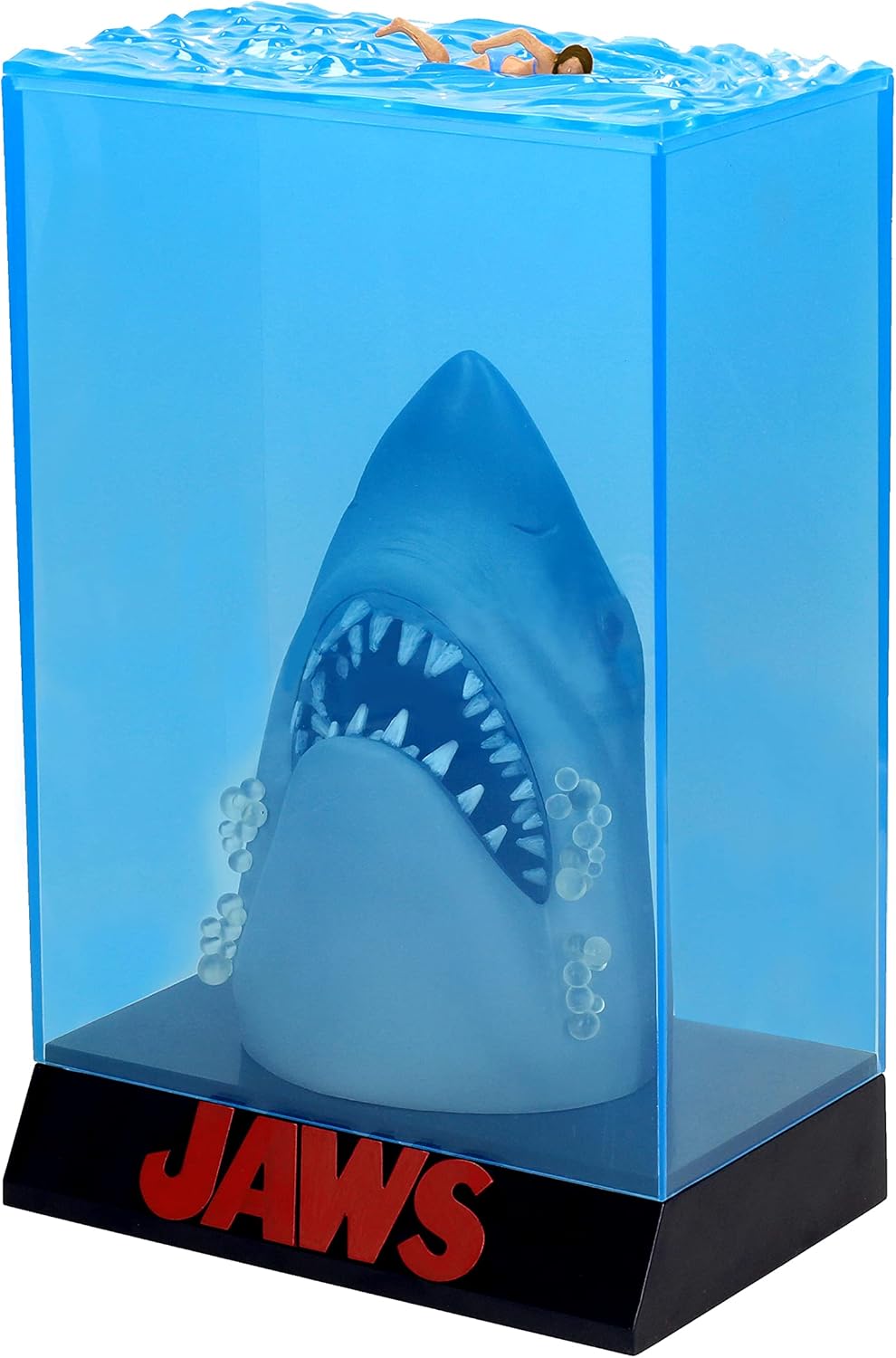 Figura coleccionable Tiburón (Jaws) con podio de exposición, 27 cm
