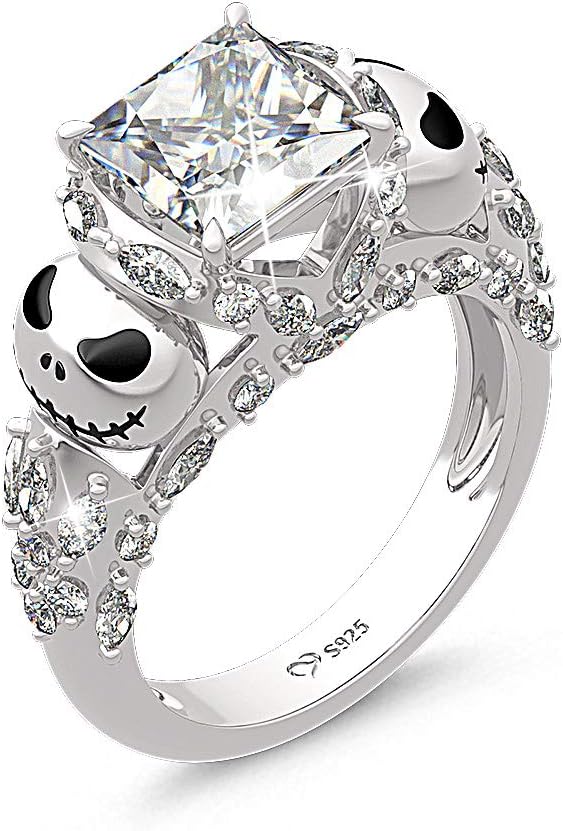 Anillo Jack Skellington de Plata de Ley 925 – Pesadilla Antes de Navidad