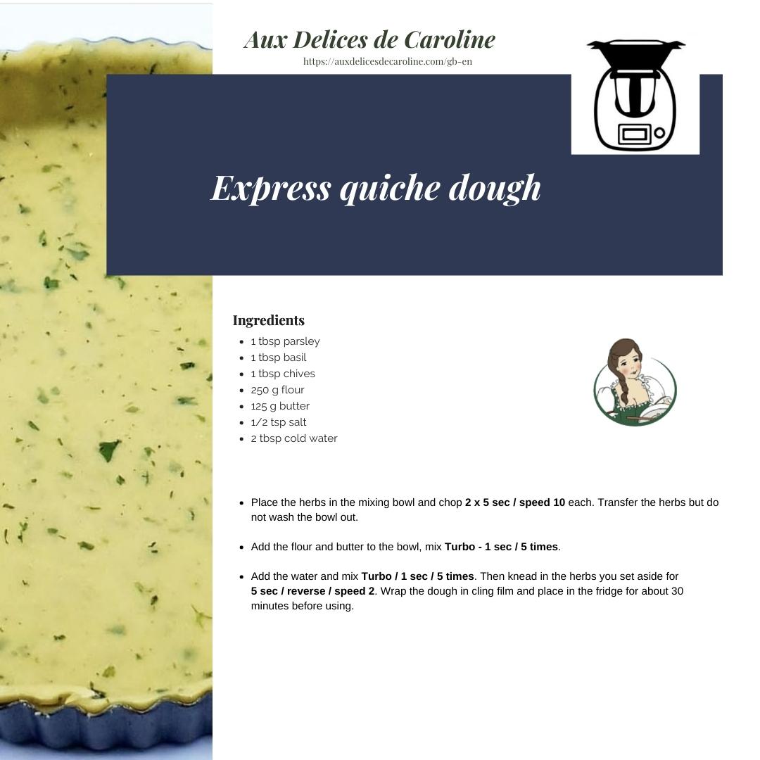 Express quiche dough (traditional & Thermomix)