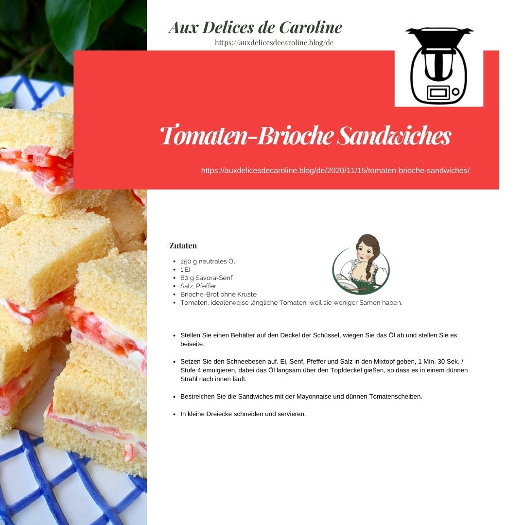 Tomaten-Brioche Sandwiches (traditionelle Version & Thermomix)