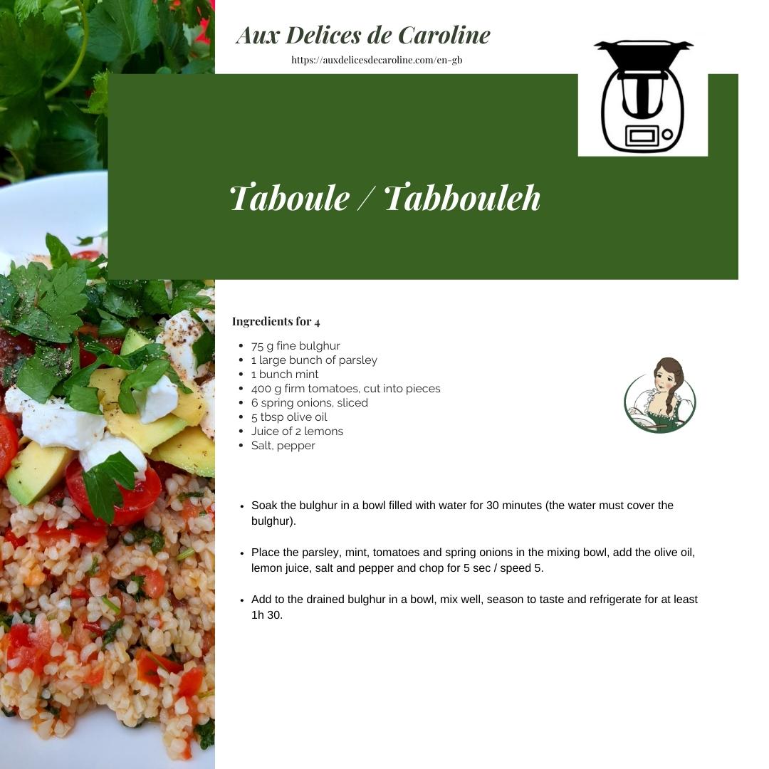Tabbouleh - Couscous salad (traditional & Thermomix)
